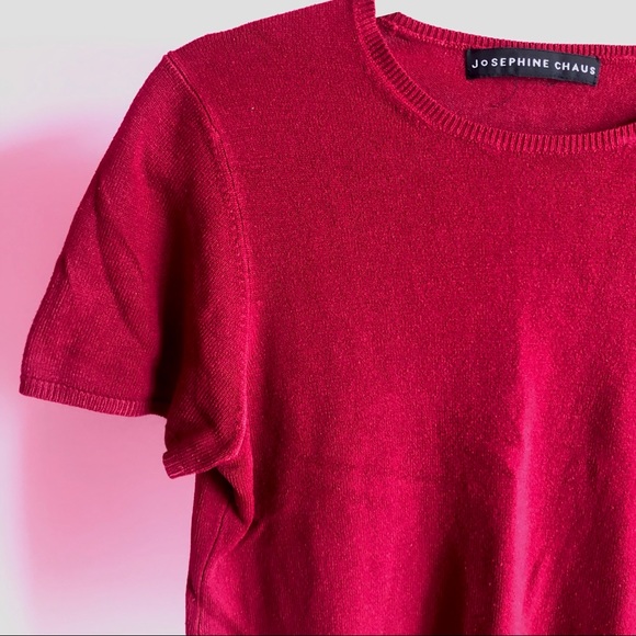 ❗️2/$20❗️ Red Knit Tee - Picture 2 of 2